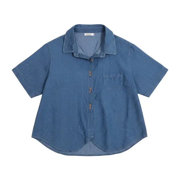 [BUNJANG] Women's Import Short Sleeve Shirt Jacket BL / 여성F/ 수입 반팔 셔츠자켓BL 29-21