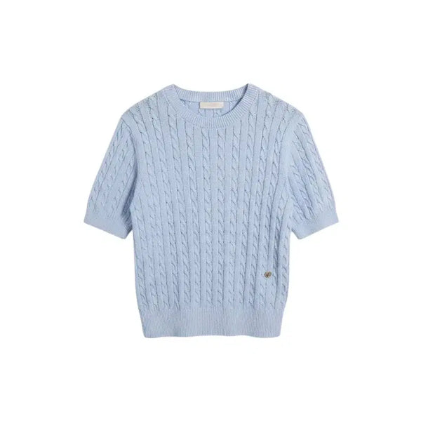 [BUNJANG] Project W Cable Short Sleeve Knit / 여성90/ 프로젝트W 케이블 반팔니트 29-27