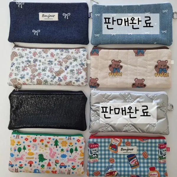 [BUNJANG] Handmade Kitty/Anpanman Cosmetic Pouch, Pencil Case, Multifunctional Wallet / 핸드메이드 키티/호빵맨 화장품 파우치,연필 케이스,필통,다용도 지갑