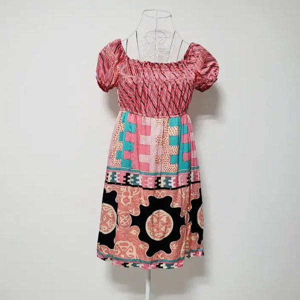 [BUNJANG] US Brand Silk Babydoll High-Waist Dress / 미국브랜드 실크 베이비돌 하이웨스트 원피스