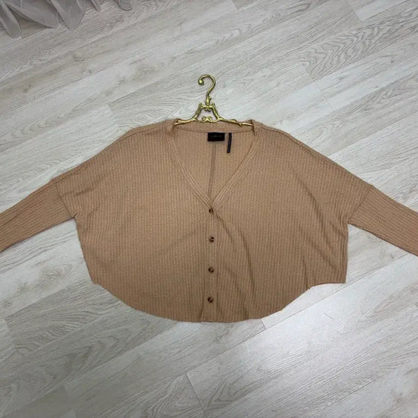 [BUNJANG] Urban Outfitters Waffle Crop Cardigan Set (Sky Blue, Beige) / 새상품x2세트) Urban Outfitters 어반아웃피터스 와플 크롭