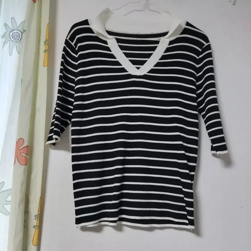 [BUNJANG] Knit Short Sleeve T-Shirt / 여름 니트 반팔티 F