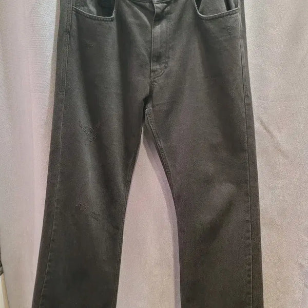 [BUNJANG] Wooyoungmi Black Washed Denim Pants / 우영미 블랙 워싱 데님 팬츠(50)