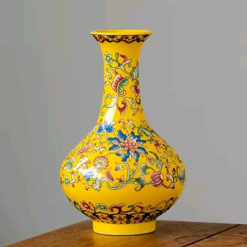 [BUNJANG] Qianlong Period Jingdezhen Porcelain Enamel Decorated Vase / 건륭시대 경덕진 도자기 에나멜 장식 꽃병