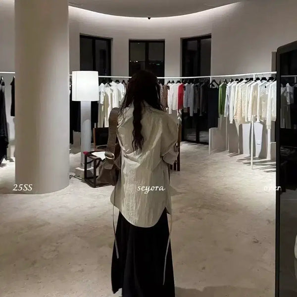 [BUNJANG] 25SS Women's Shirt and Long Skirt Set / 25SS 여성 셔츠 롱 스커트 세트