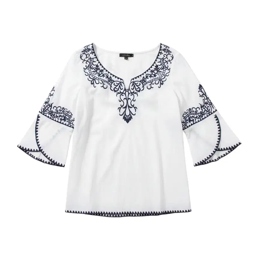 [BUNJANG] Women's Ethnic Pattern Blouse Size 77 / 여성77/ 에스닉패턴 블라우스WT 29-33