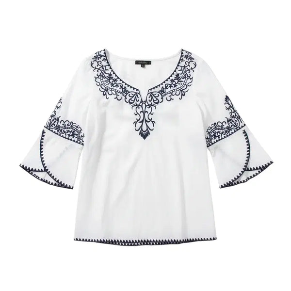[BUNJANG] Women's Ethnic Pattern Blouse Size 77 / 여성77/ 에스닉패턴 블라우스WT 29-33