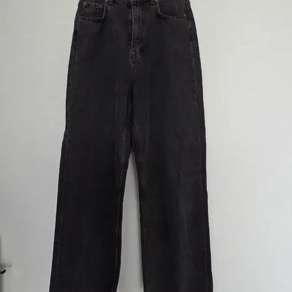 [BUNJANG] ZARA Wide Leg Black Denim Pants Size 26 / ZARA 와이드 데님 팬츠 블랙 26