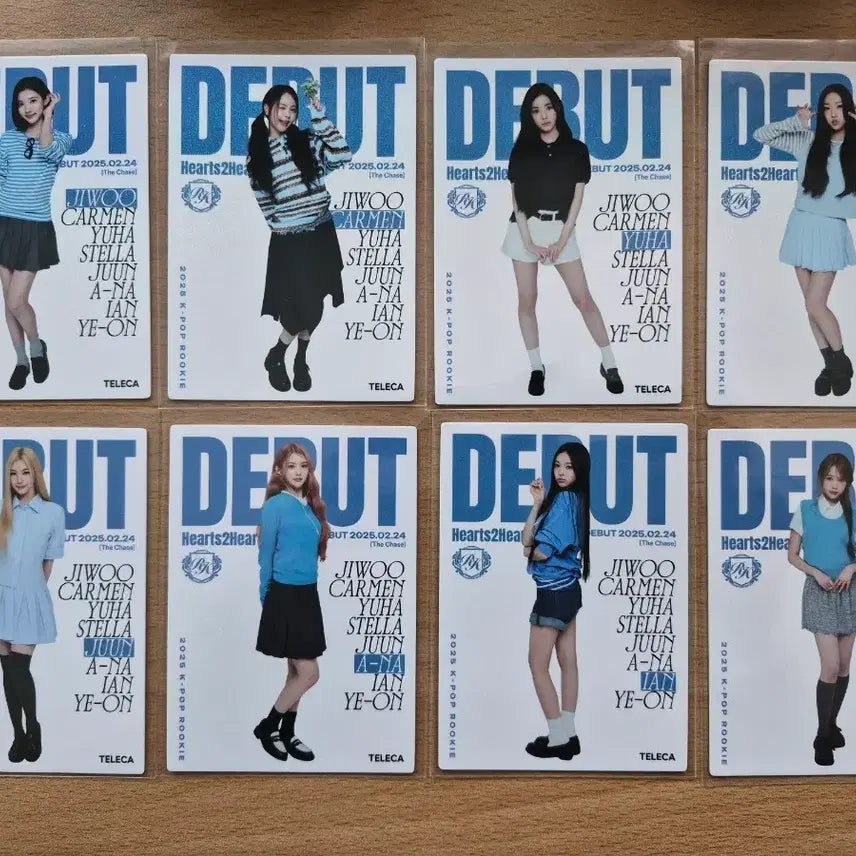 [BUNJANG] TERECA KPOP Rookie Heart's to Heart Magazine Photocard Set (8 pcs) / 2025 테레카 KPOP 루키 하츠투하츠 매거진 포토카드 8장세트 판매