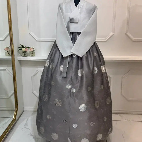 [BUNJANG] Silver Hanbok Set (Size 77) / 실버 한복 77