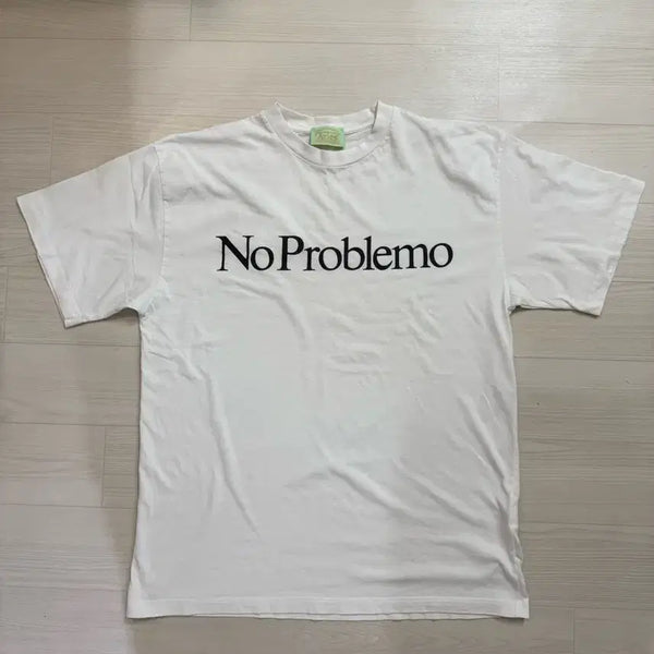 [BUNJANG] Aries No Problemo T-Shirt White M / Aries 노 프로블레모 반팔티 화이트 M