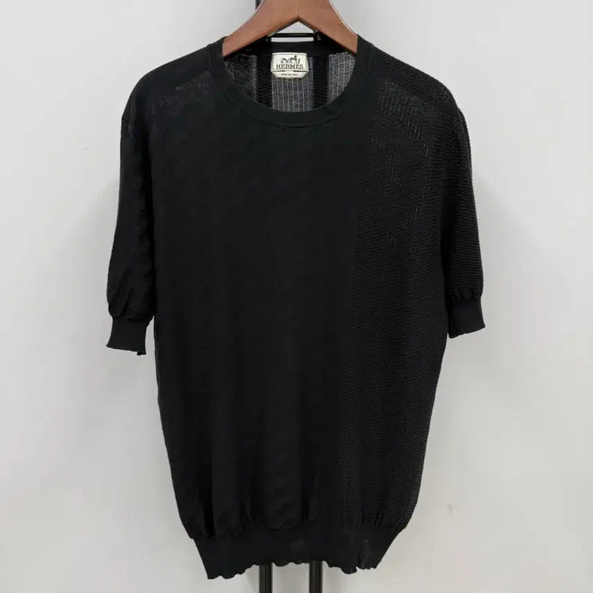 [BUNJANG] Hermes Black Knit T-Shirt / 에르메스 블랙 니트반팔