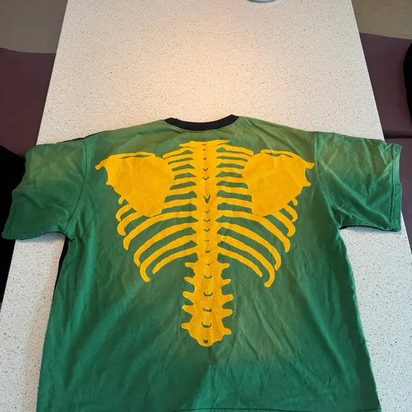 [BUNJANG] Kapital Two-Tone Bone T-Shirt Free Size / 캐피탈 투톤 본티셔츠(F)