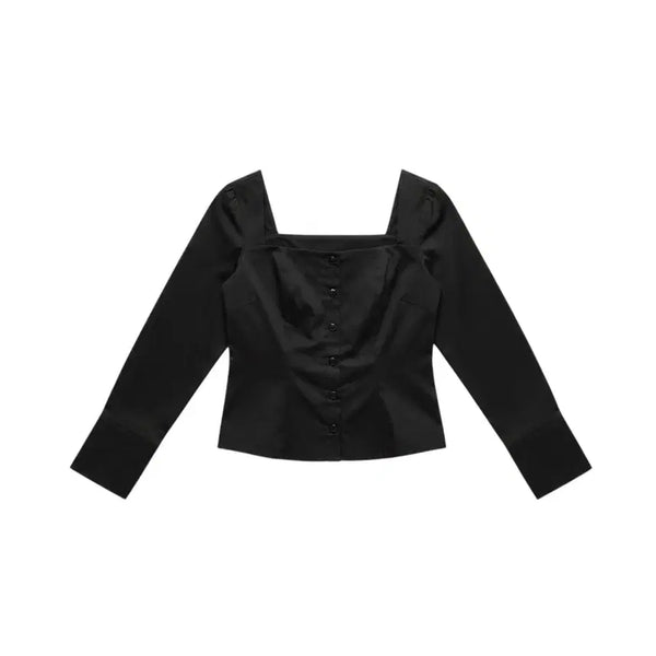 [BUNJANG] Zara Black Square Neck Blouse Women's M / 여성M/ 자라 블랙 스퀘어넥 블라우스 29-34