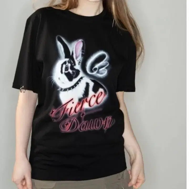 [BUNJANG] Archive Piercing Bunny Short Sleeve T-Shirt / 2000 Archive Piercing Bunny Short Sleeve