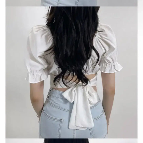 [BUNJANG] Ably Ribbon Blouse / 에이블리 리본 블리우스