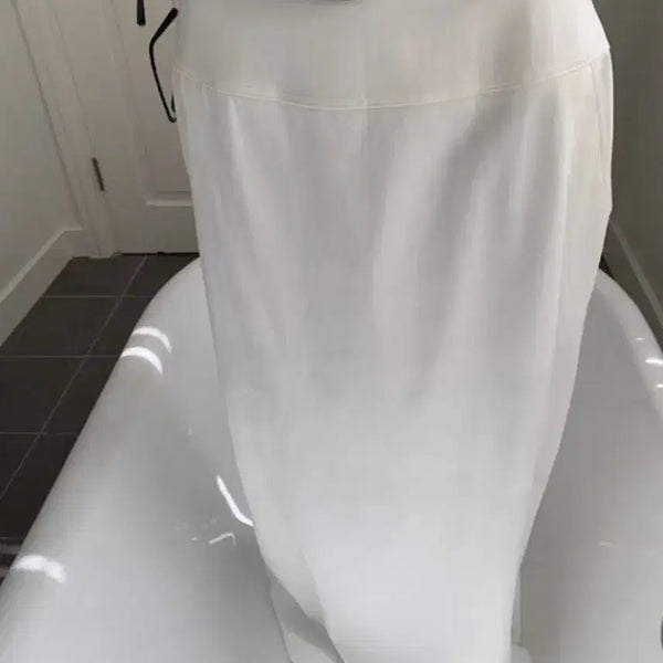 [BUNJANG] Lonslan Tencel Long Skirt White M / Lonslan 론슬란 텐셀 롱 스커트 화이트 M