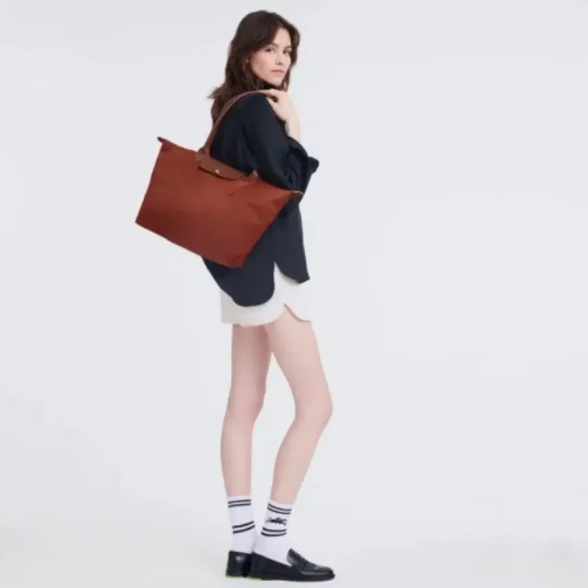 [BUNJANG] Longchamp Le Pliage Large Tote Bag Chestnut / 롱샴 르 플리아쥬 라지 토트백 체스넛