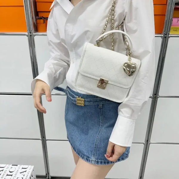 [BUNJANG] Myiico Sophia Medium White Caviar Leather 3-Way Bag / (새상품-택있음) 마이아이코 소피아 미듐 화이트 캐비어