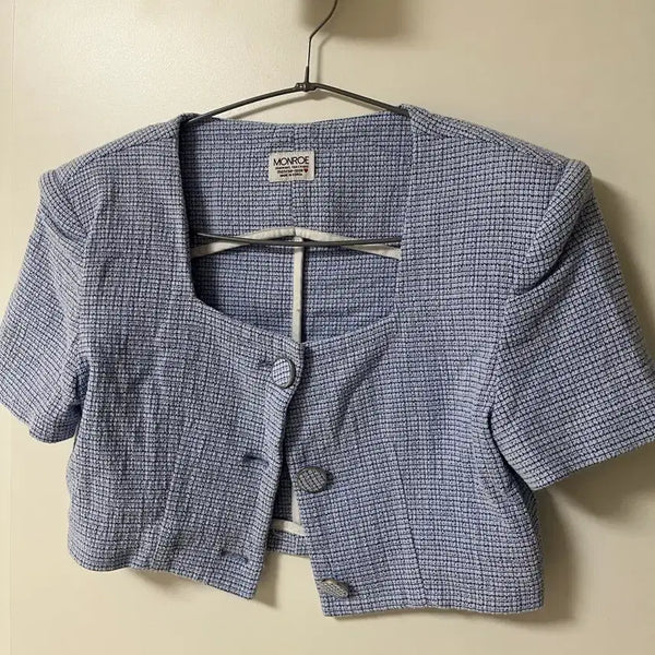 [BUNJANG] Short Sleeve Cropped Jacket / 반팔 크롭자켓(무배)