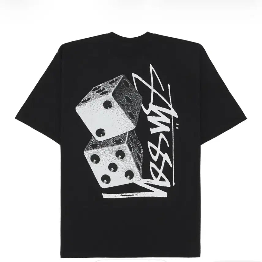 [BUNJANG] Stussy Tall Dice Short Sleeve T-Shirt Black M / 스투시 톨 다이스 반팔 블랙 M