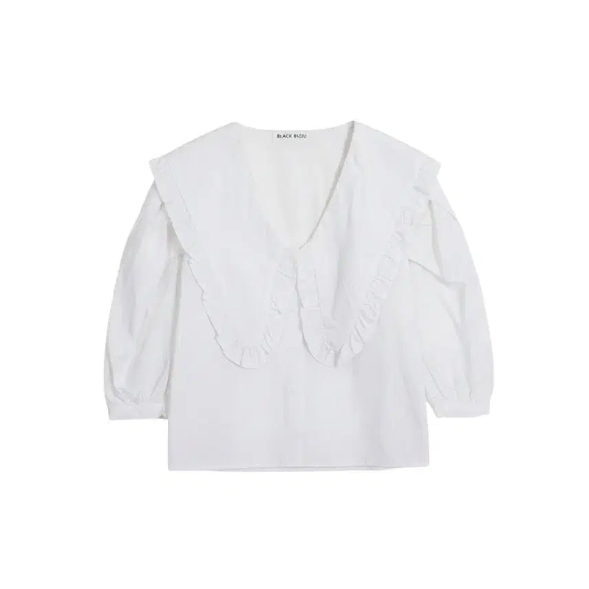 [BUNJANG] BJYOU Women's Black Big Collar Blouse / 여성F/ BLACK BJYOU 빅카라 블라우스 29-45