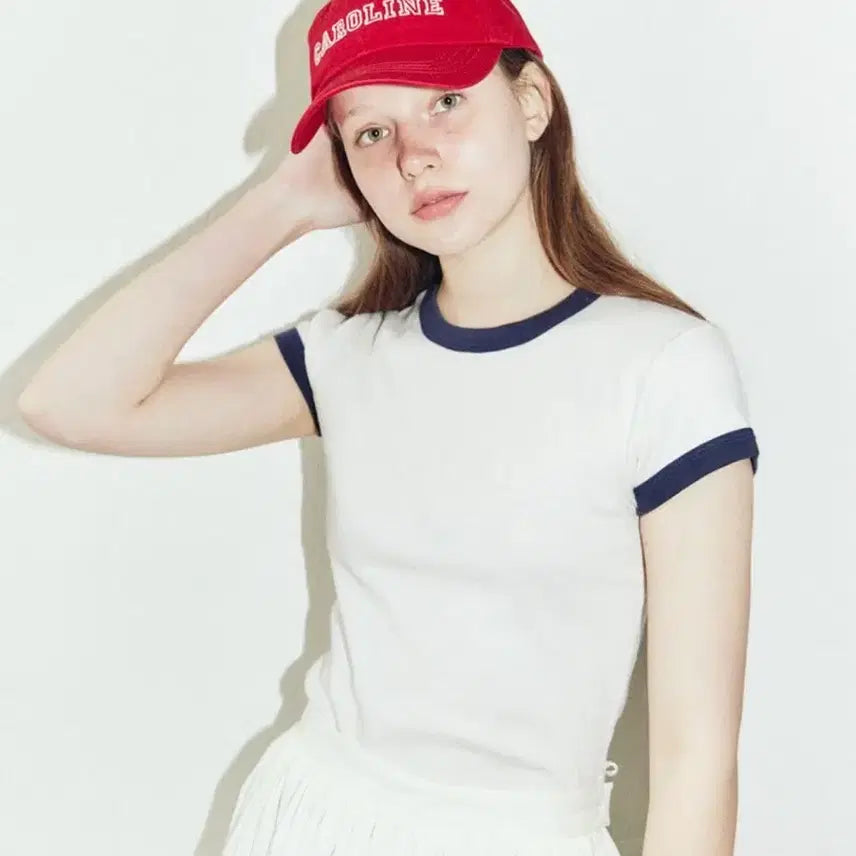 [BUNJANG] PONYTAIL Caroline Logo Cap Hat / 포니테일(PONYTAIL) 캐롤라인 로고 캡 모자
