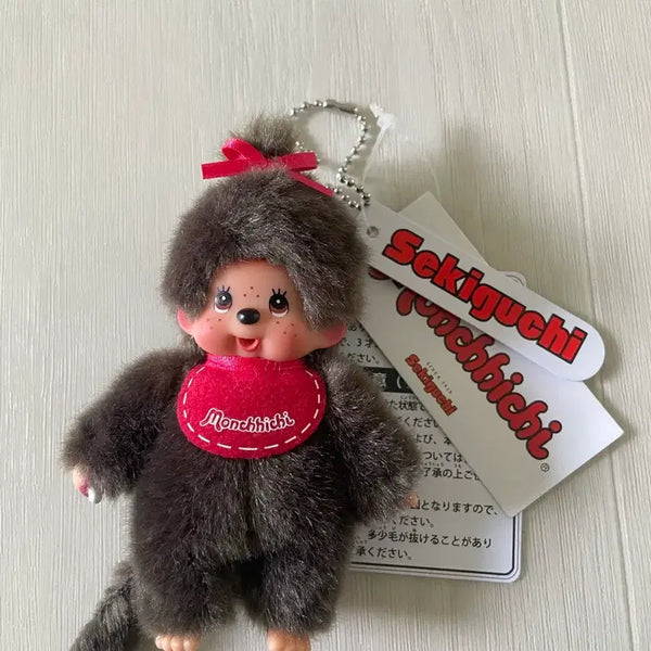 [BUNJANG] Monchhichi Red Bib Keychain / 몬치치 키링