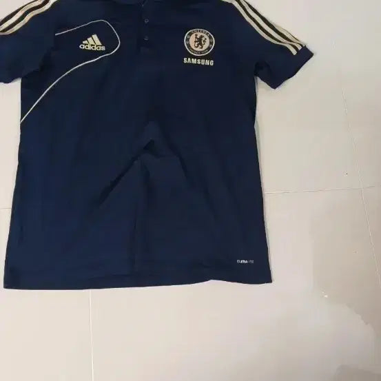 [BUNJANG] Adidas Chelsea FC Polo Shirt Navy Gold / 아디다스 첼시FC 폴로 카라티 네이비 골드