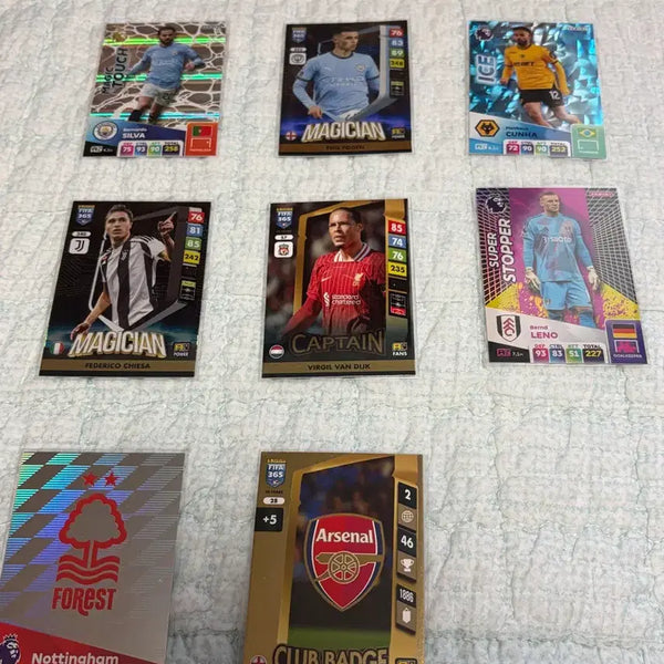 [BUNJANG] Tottenham Hill, Man City Silva, Arsenal Club Badge Soccer Card Bundle Set / 축구 카드 토트넘 힐, 맨시티 실바, 아스날 클럽뱃지 축구카드 일괄