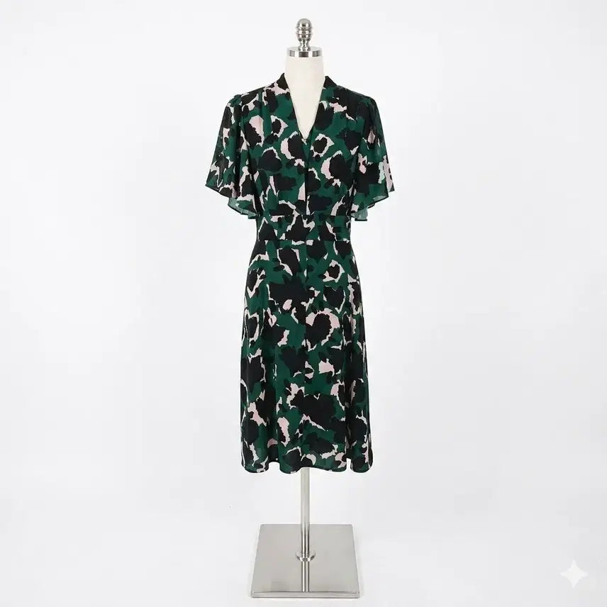 [BUNJANG] MOJO.S.FINE Green Chiffon Dress / 모조에스핀 그린 쉬폰 원피스