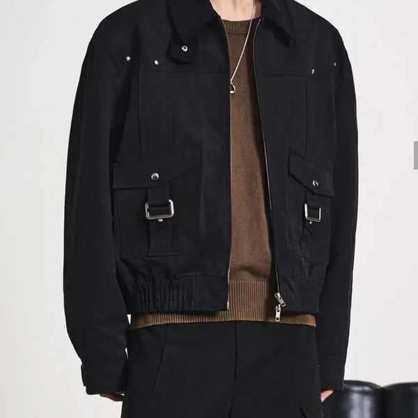 [BUNJANG] Ellmoud Chester Hunting Blouson Jacket Black Size 48 / 엘무드 체스터 헌팅 블루종 자켓 블랙 48사이즈