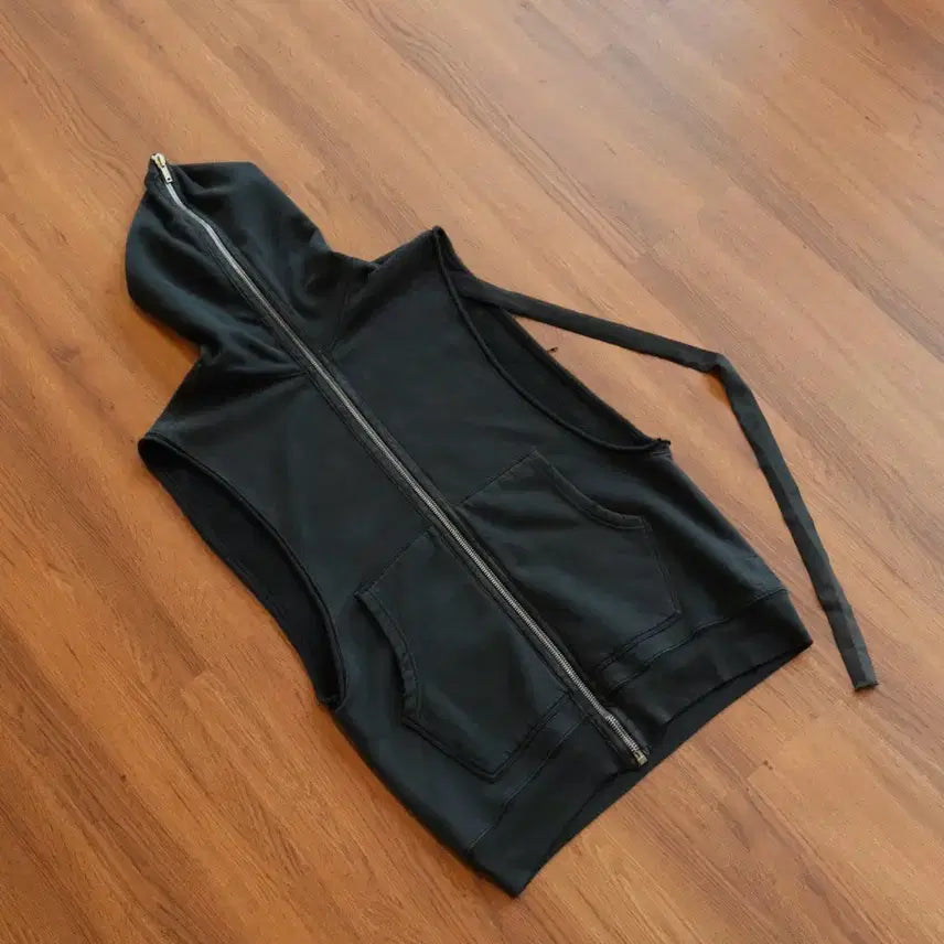 [BUNJANG] Rick Owens Gimp Zip Up Hooded Vest / 릭오웬스 김프 집업 후드 베스트