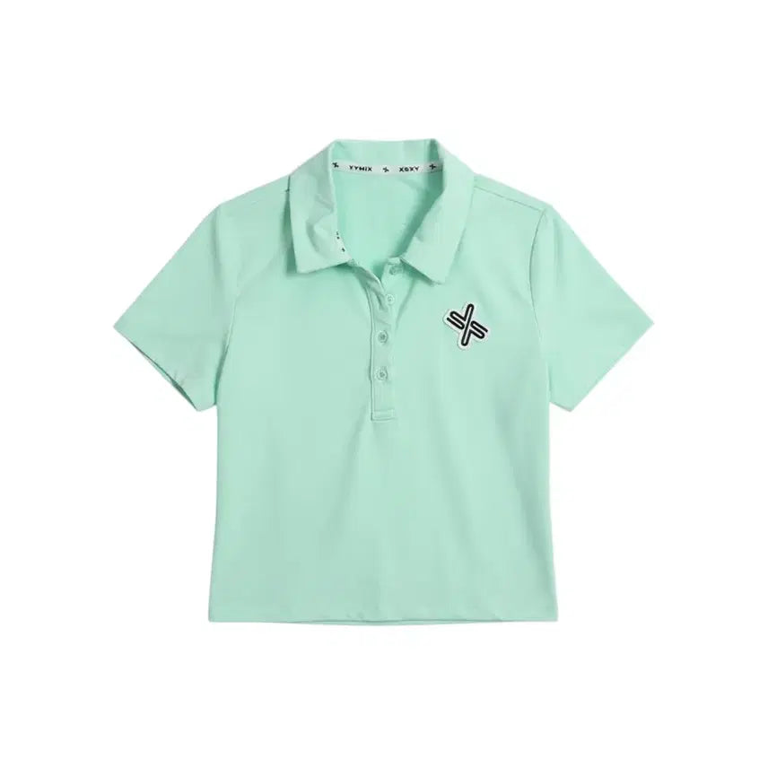 [BUNJANG] Xexymix Women's Mint Cropped Pique T-Shirt (Size S) / 여성S/ 젝시믹스 민트 크롭 피케티셔츠 29-101