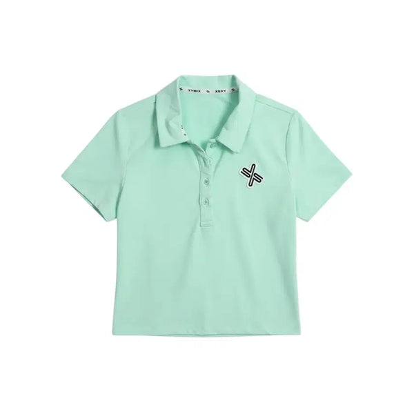 [BUNJANG] Xexymix Women's Mint Cropped Pique T-Shirt (Size S) / 여성S/ 젝시믹스 민트 크롭 피케티셔츠 29-101