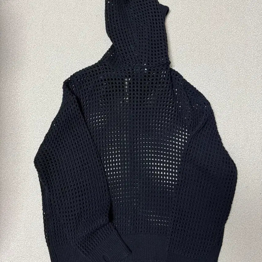 [BUNJANG] Mesh Knit Hooded Zip-Up / 매쉬 니트 후드집업