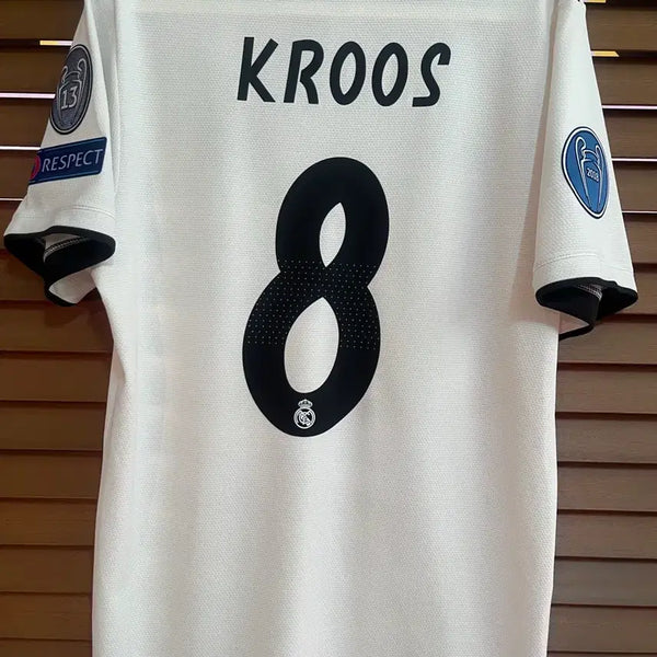 [BUNJANG] Real Madrid 2018-2019 Home Jersey with Kroos Marking and Champions League Full Patch / 18-19 레알마드리드 크로스 유니폼