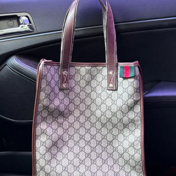 [BUNJANG] Gucci GG Supreme Tote Bag Brown / 구찌 GG 수프림 토트백 브라운