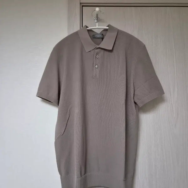 [BUNJANG] Rauga Di S Beige Polo Shirt / 로가디스 베이지 폴로 셔츠