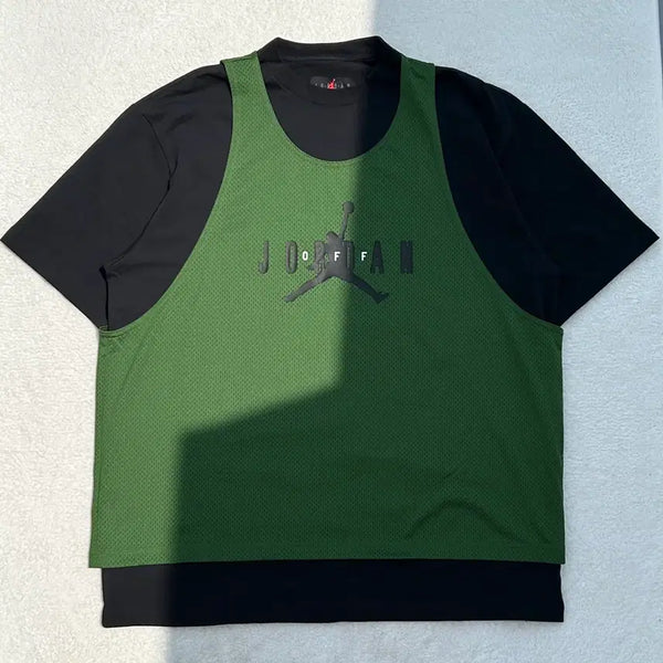 [BUNJANG] Jordan x Off-White Green Black Short Sleeve Top XL / 조던 x 오프화이트 그린 블랙 숏 슬리브 탑