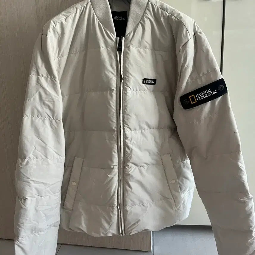 [BUNJANG] National Geographic Lightweight Padded Jacket Beige M / 내셔널지오그래픽 경량 패딩 베이지 M