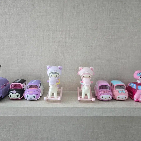 [BUNJANG] Kuromi & My Melody Sanrio Characters Vehicle Figure Set / 쿠로미 마이멜로디 일괄판매