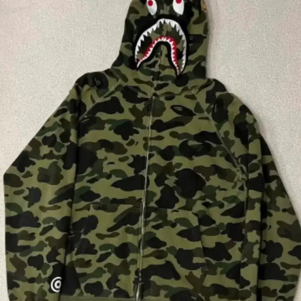 [BUNJANG] BAPE Shark Camouflage Hoodie Zip-Up / 베이프 후드집업