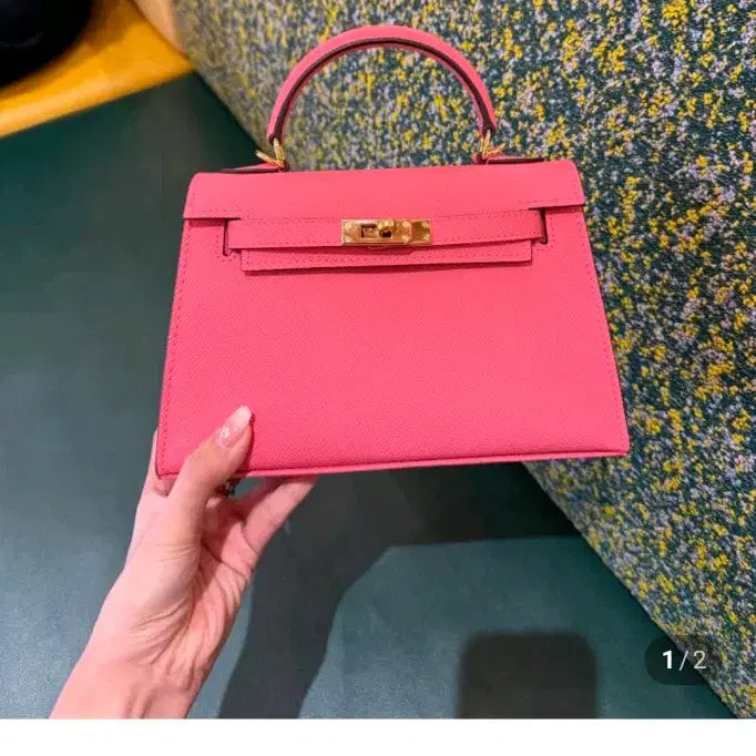 [BUNJANG] Lamue 22 Size Curly Bag Pink / 라뮤에 22사이즈 컬디백_ 핑크