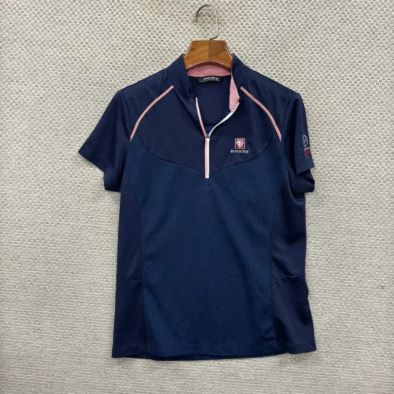 [BUNJANG] Blackyak Functional Half-Zip Short-Sleeve T-Shirt Size 100 / 블랙야크 등산 기능성 반집업 반팔티 100 D04970