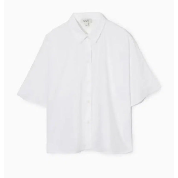 [BUNJANG] COS Poplin Short Sleeve Shirt White / COS 포플린 반팔 셔츠 화이트