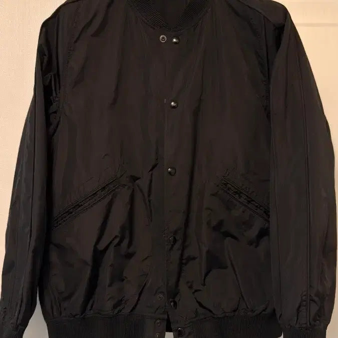 [BUNJANG] Old Joe Silk Snap Jacket Black / Old Joe 올드조 실크 스냅 자켓 블랙 40