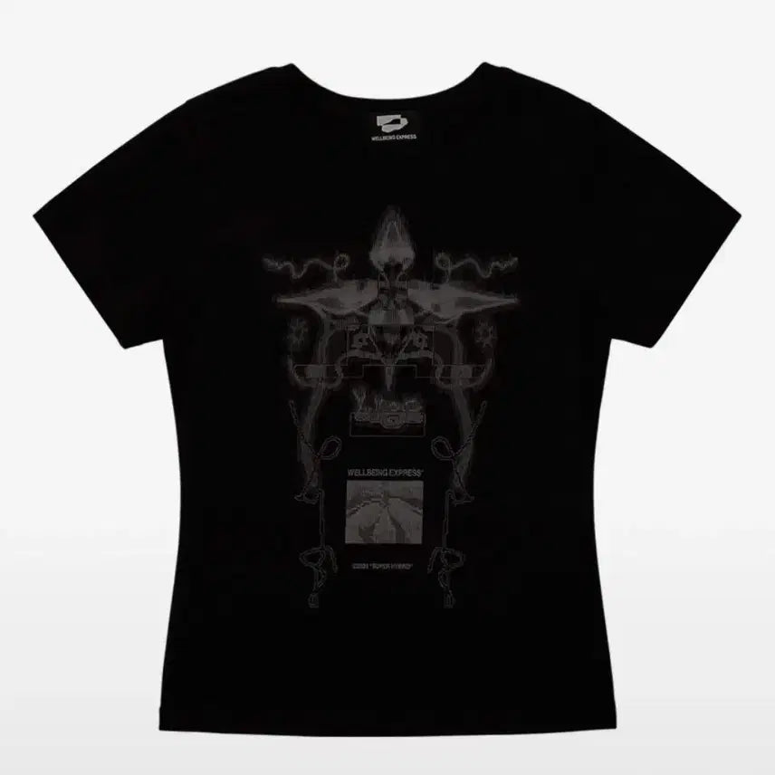 [BUNJANG] Wellbeing Express Short Sleeve T-Shirt Black M / 웰빙익스프레스 반팔 티셔츠 블랙 M