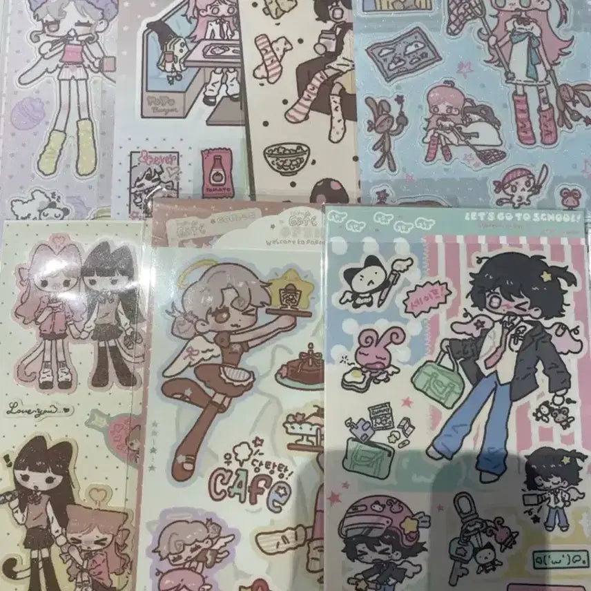 [BUNJANG] Yeonpopo Character Stickers (7 Sheets) / 7장) 연포포 연포포님 인물 스티커