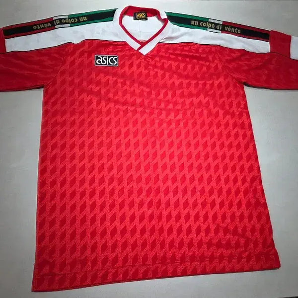 [BUNJANG] ASICS Big Logo Red Jersey / 아식스 빅로고 붉은색 져지